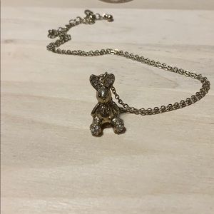 Gold bunny necklace